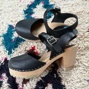 Lotta from Stockholm Black Clogs 38, 7.5